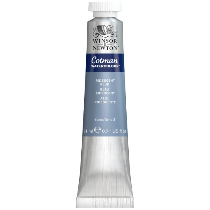 Winsor & Newton Cotman Watercolor Paint, 21 mL Tube, Iridescent Blue