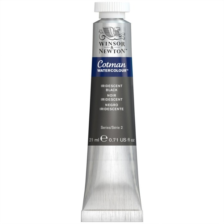 Winsor & Newton Cotman Watercolor Paint, 21 mL Tube, Iridescent Black