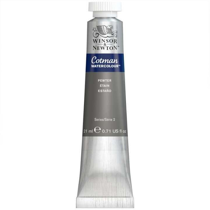 Winsor & Newton Cotman Watercolor Paint, 21 mL Tube, Pewter