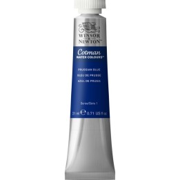 Winsor & Newton Cotman Watercolor Paint, 21 mL Tube, Prussian Blue