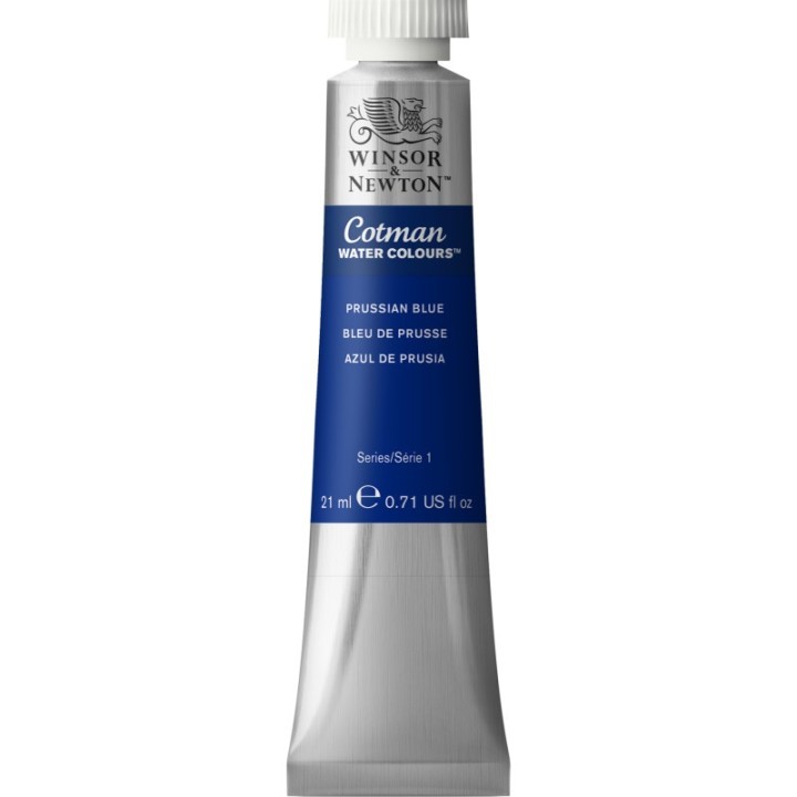 Winsor & Newton Cotman Watercolor Paint, 21 mL Tube, Prussian Blue