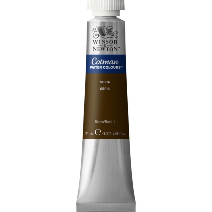 Winsor & Newton Cotman Watercolor Paint, 21 mL Tube, Sepia