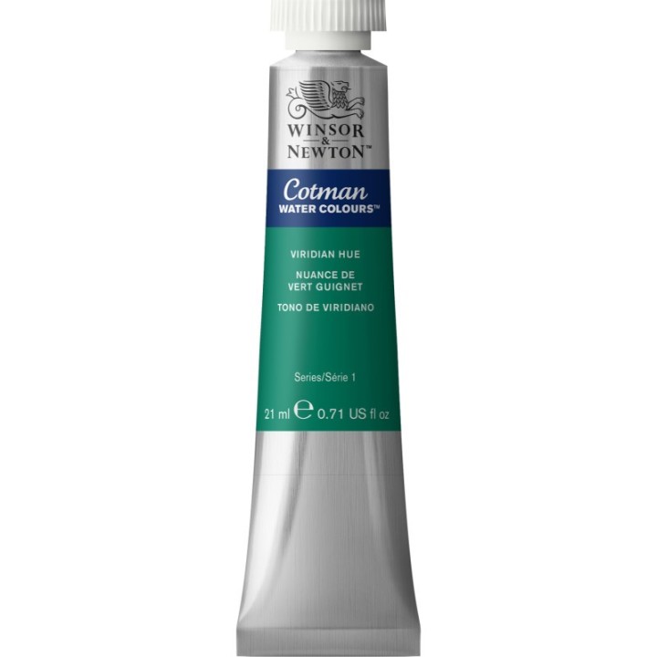 Winsor & Newton Cotman Watercolor Paint, 21 mL Tube, Viridian Hue