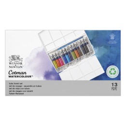 Winsor & Newton Cotman Watercolor Tube Travel Set, 12 Colors