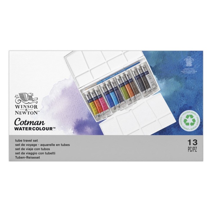 Winsor & Newton Cotman Watercolor Tube Travel Set, 12 Colors