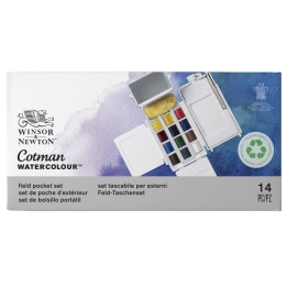 Winsor & Newton Cotman Watercolor Field Pocket Set, 12 Colors