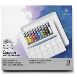 Winsor & Newton Cotman Watercolor 10 Tube Palette Set, 8 mL