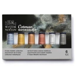 Winsor & Newton Cotman Watercolor Metallic 8 mL Tube Set, 6 Colors