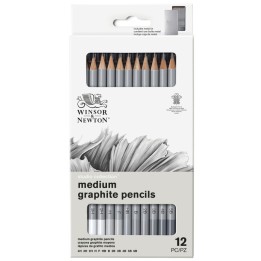 Winsor & Newton Studio Collection Graphite Pencil Tin, Medium, Set of 12