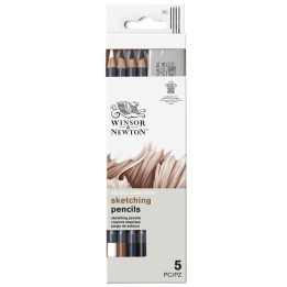 Winsor & Newton Studio Collection Sketching Pencils and Eraser, Set of 5