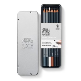 Winsor & Newton Studio Collection Sketching Pencil Tin, Set of 6