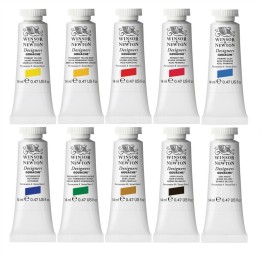 Winsor & Newton Designers Gouache Paint, Introductory Set, 14 mL Tubes, 10 Colors