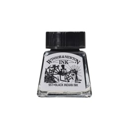Winsor & Newton Drawing Ink, 14 mL Bottle, Black Indian Ink