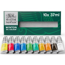 Winsor & Newton Winton Oil Color Paint, Starter Color Set, 37 mL Tubes, 10 Colors