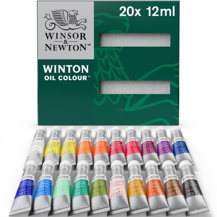 Winsor & Newton Winton Oil Color Paint, 12 mL Tubes, 20 Colors