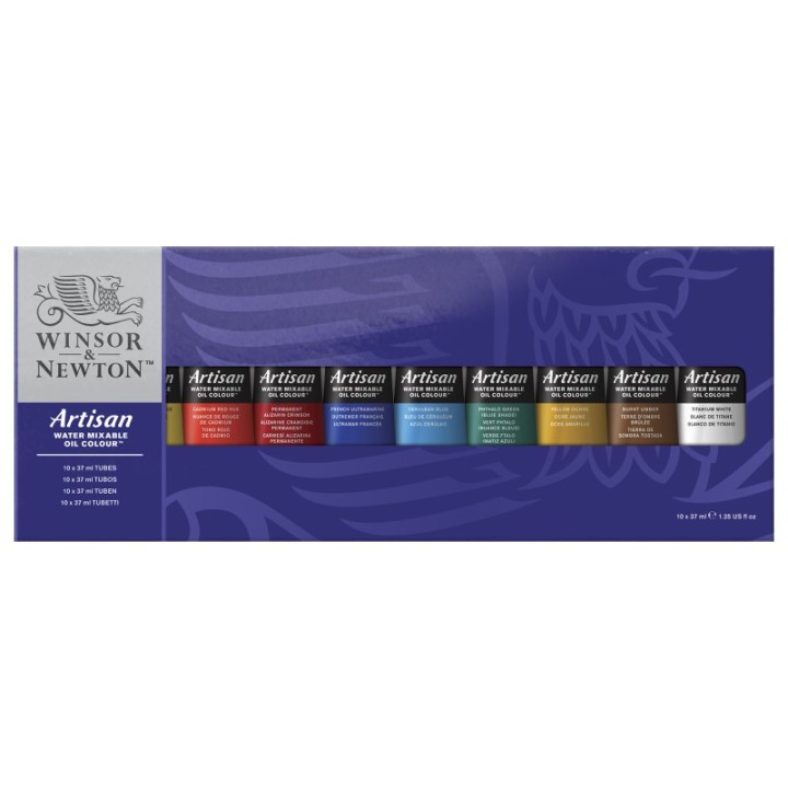 Winsor & Newton Artisan Water Mixable Oil Color Paint, 37 mL Tubes, 10 Colors
