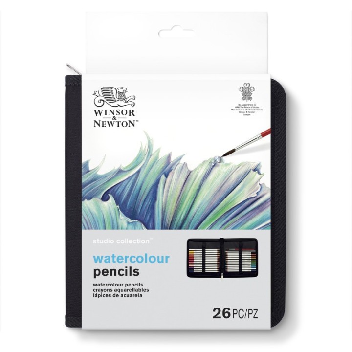 Winsor & Newton WN Studio Collection Watercolour Pencil Wallet - 26pc