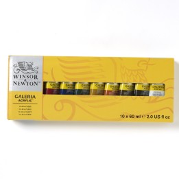 Winsor & Newton Galeria Acrylic Paint, 60 mL Tubes, 10 Colors