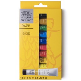 Winsor & Newton Galeria Acrylic Paint, 12 mL Tubes, 10 Colors