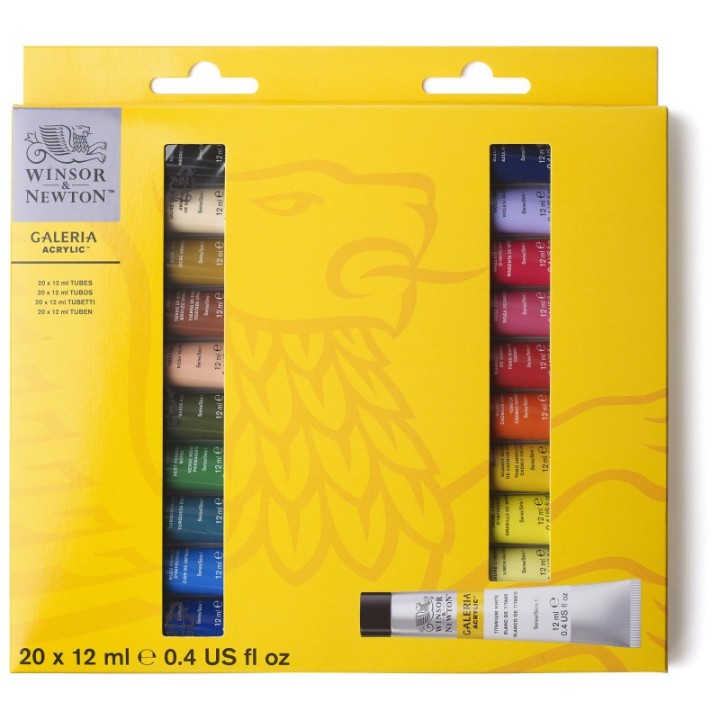 Winsor & Newton Galeria Acrylic Paint, 12 mL Tubes, 20 Colors