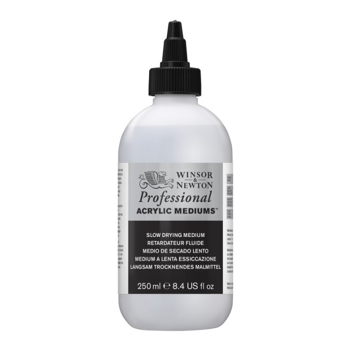 Winsor & Newton Professional Acrylic Medium, Slow Drying, 250 mL Bottle