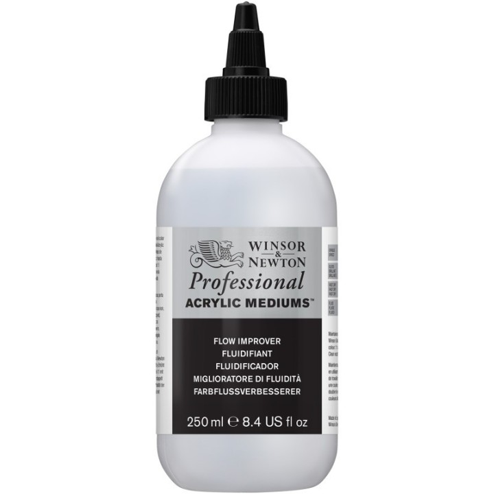 Winsor & Newton Professional Acrylic Medium, Flow Improver, 250 mL Bottle
