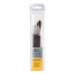 Winsor & Newton Galeria Acrylic Brushes, Short Handle, Set of 4