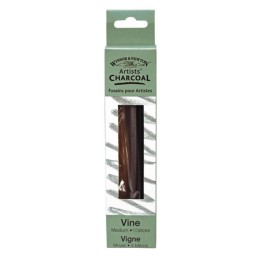 Winsor & Newton Artists' Vine Charcoal Medium - box of 12 sticks