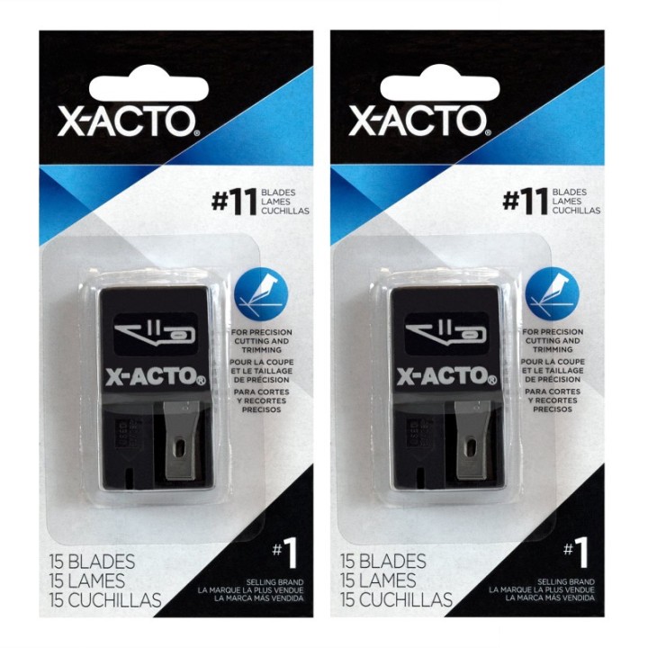 X-ACTO® Nonrefillable Blade Dispenser, 15 Blades Per Pack, 2 Packs