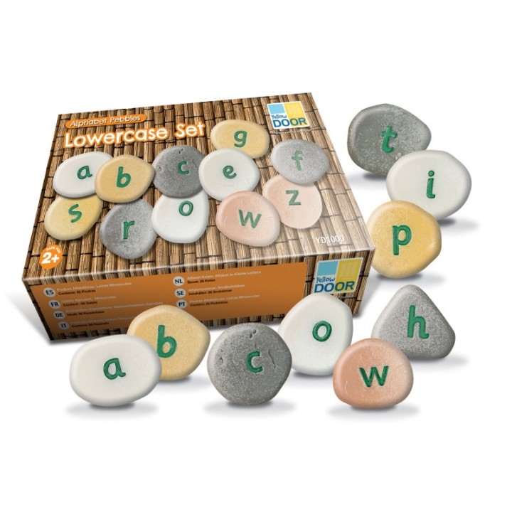 Yellow Door Lowercase Alphabet Pebbles, Set of 26