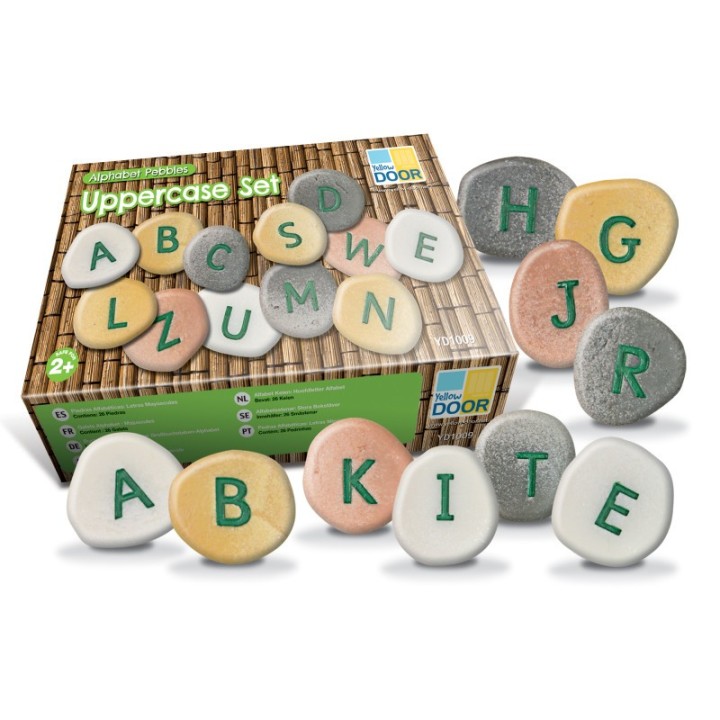 Yellow Door Uppercase Alphabet Pebbles, Set of 26