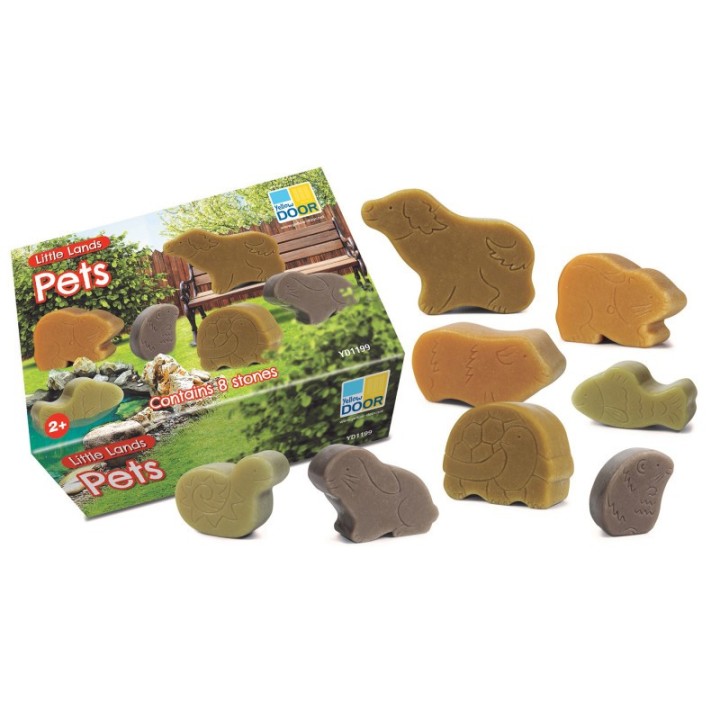 Yellow Door Little Lands – Pets, Set of 8 Stone Figures