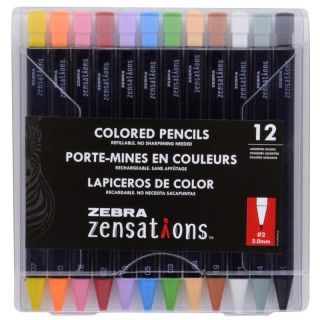 Zensations Refillable Mechanical Colored Pencils, Pack of 12