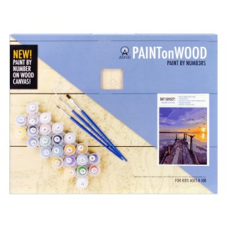 Abroli Large Paint On Wood by Number - Bay Sunset