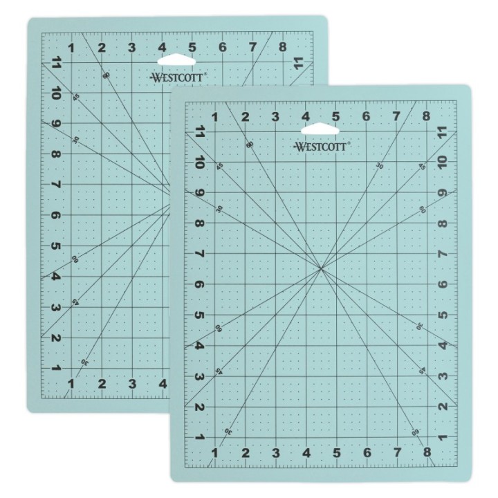 Westcott® Self-Healing Craft Cutting Mat with Grid, 9" x 12", Pack of 2