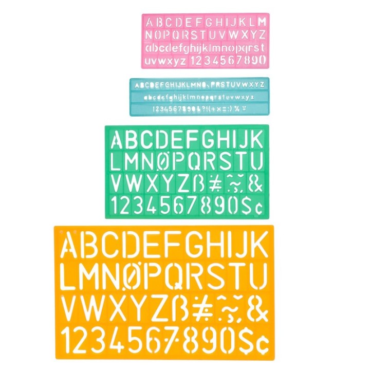 Westcott® Letter Stenciling Guides, 4-Piece Set