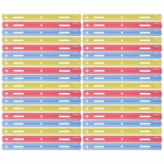 Westcott® 12" Plastic Ruler, Assorted Colors, Pack of 36