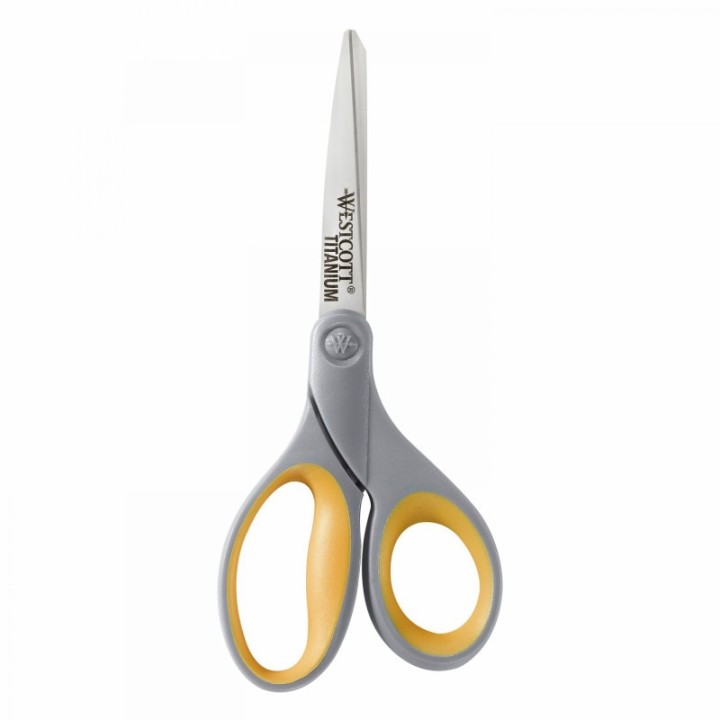 Westcott® Soft Handle Titanium Bonded Scissors, 8" Straight