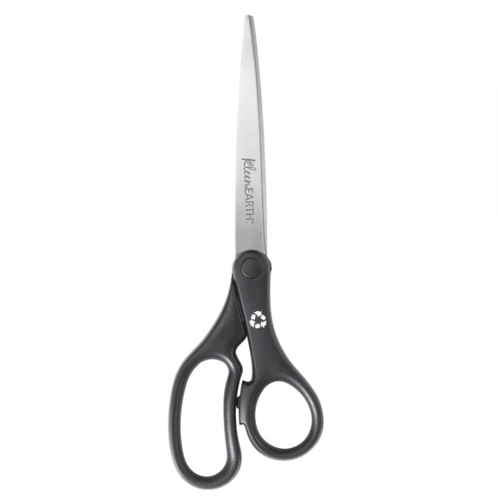Westcott® Kleenearth Basic Plastic Handle Scissors, 9 in Long, 4.25 in Cut Length, Straight Black Handle