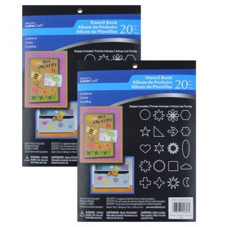 Westcott® LetterCraft Stencil 20-Page Book, Pack of 2