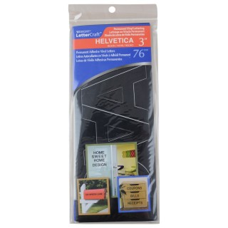 Westcott® LetterCraft Permanent Vinyl Lettering, Helvetica, 3-Inch, Black