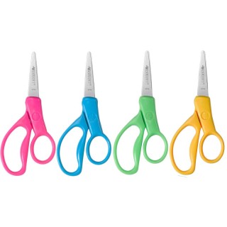 Westcott® 5" Hard Handle Kids Scissors, Pointed, Assorted Colors, Pack of 30