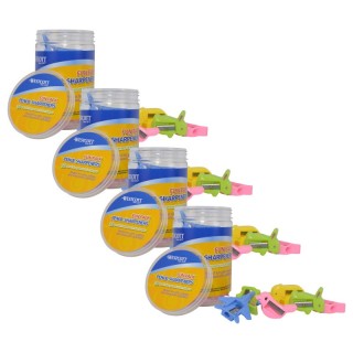 Westcott® Manual Pencil Sharpeners Fun Pack, Assorted Shapes, 30 Per Pack, 4 Packs
