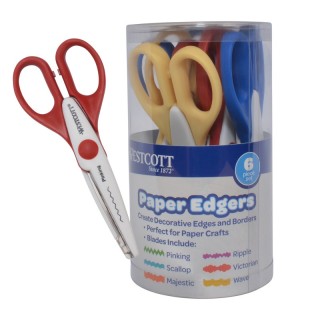 Westcott® Paper Edgers Scissors, Set of 6