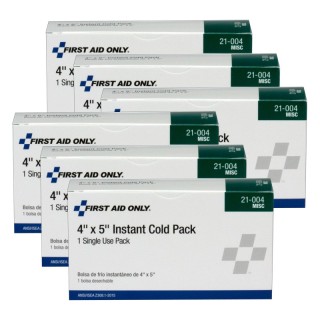 First Aid Only® Cold Pack, 4" x 5", Pack of 6