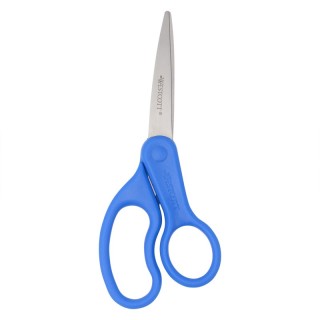 Westcott® Stainless Steel Scissors, Straight Handle, Blue, 7 in