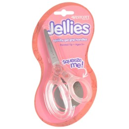 Westcott® Kids Scissors, Squishy Gel Handle, Assorted Colors, 5 in, Pack of 12