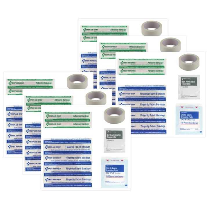 First Aid Only® Classroom Single Use First Aid Kit Refill, 1 Count, Pack of 6