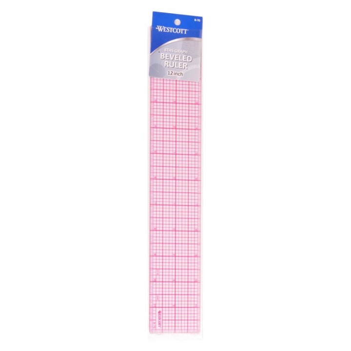Westcott® 12" 8ths Beveled Grid Ruler