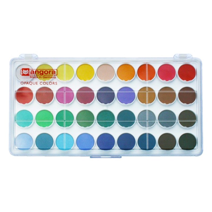 Angora 36-Pan Opaque Watercolor General Set